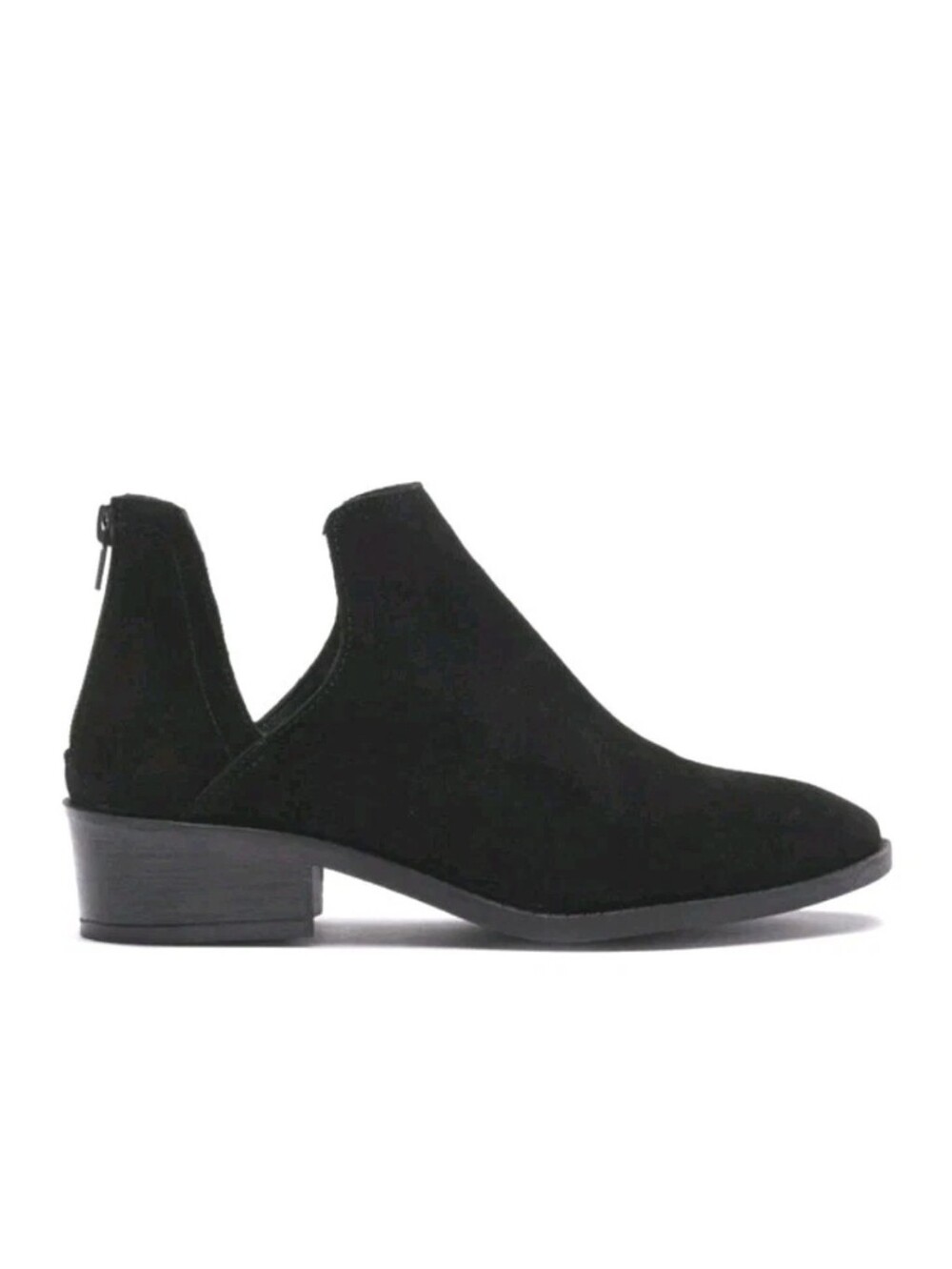 NEW Steve Madden Laramie Ankle Booties Black Suede Cut Out Women's Size 9.5